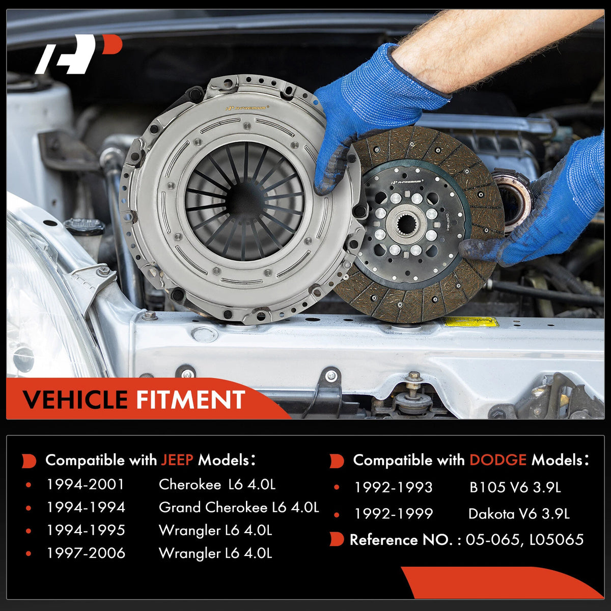 Clutch Kit for Jeep Grand Cherokee, Wrangler (1994–1996) L05065, 05-065