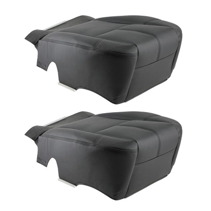 Bottom Leather Seat Cover Pair for GMC Yukon XL (2007–2012) Black