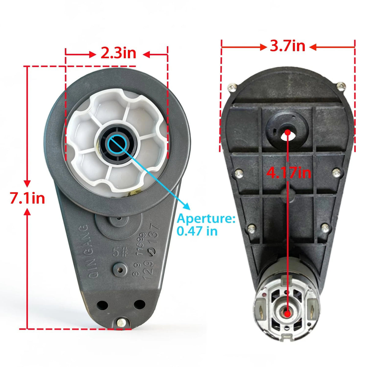 12V 550 High Speed Steel Gears Motor Gearbox for Power Wheels
