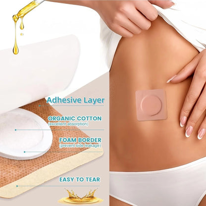 30Pcs Castor Oil Pack Wrap for Skin Color (Cotton Patches)