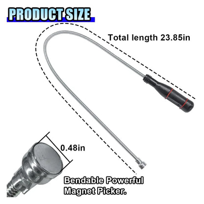 24 Inch Bendable Magnetic Pickup Tool for Automotive Use