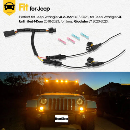 Day Running Light DRL Adapter Wiring Harness 97109-0925 for Jeep Wrangler JT JL