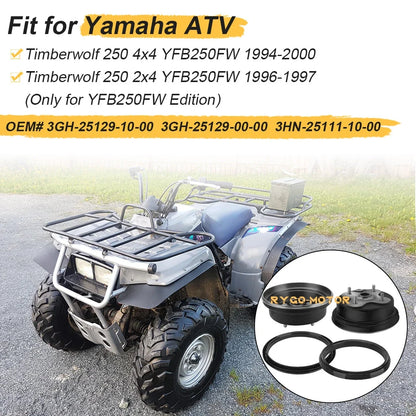 2X Front Wheel Brake Drum Hub & Dust Seal for Yamaha Timberwolf 250 (1992–1998)