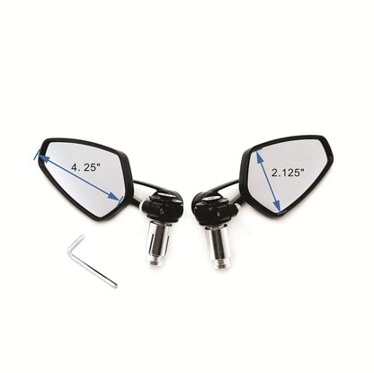 7/8" 22mm Universal Motorcycle CNC Aluminum Arrow Bar End Side Mirrors