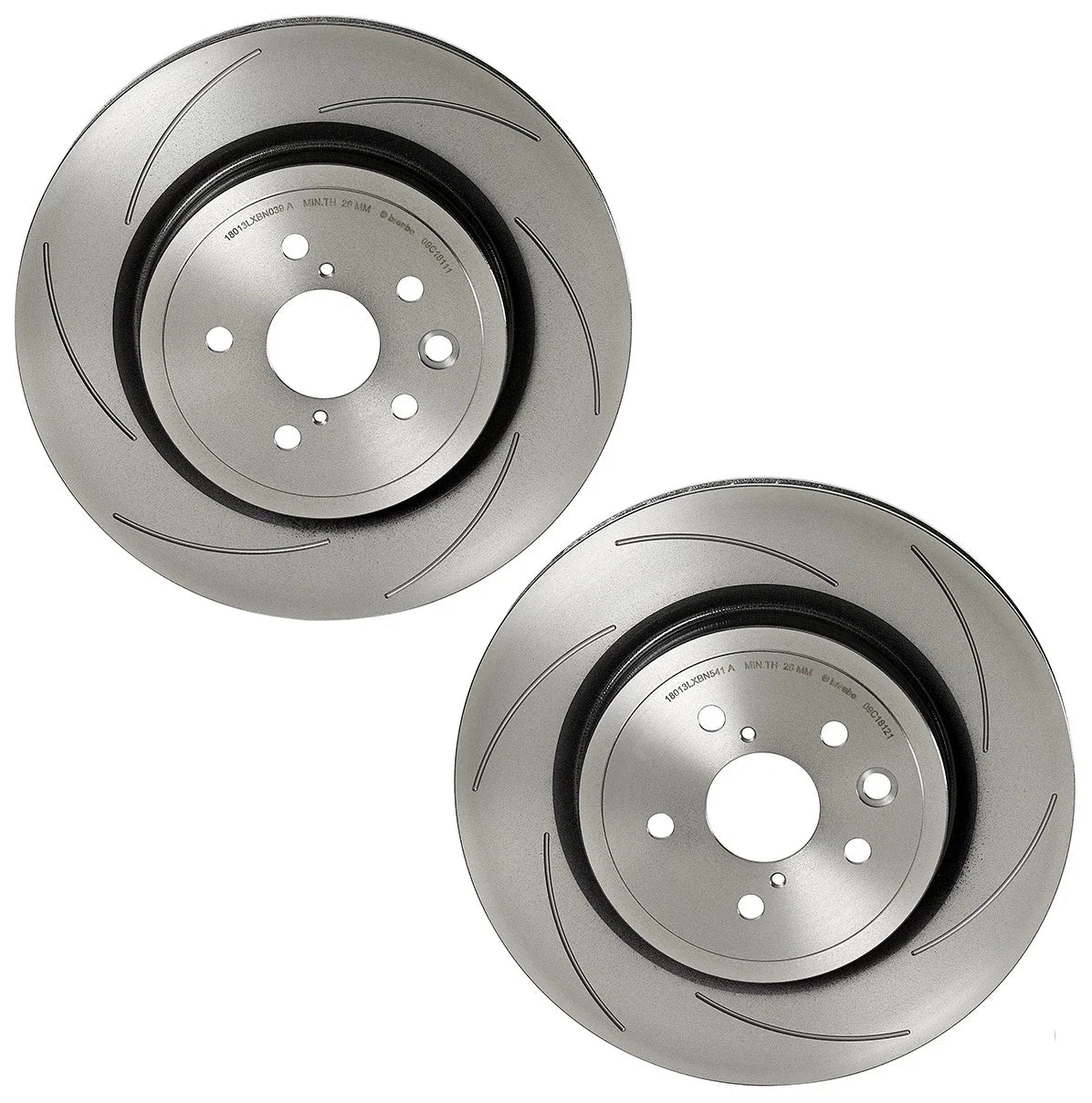 Brembo 2X Rear Slotted 345mm Brake Disc Rotors for Lexus GS F RC F (2016–2021)
