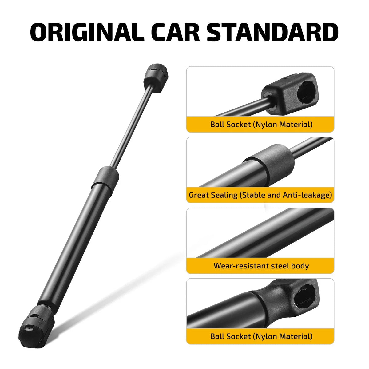 Gas Shocks for Leer Camper Shell (13 Inch, 20LB, 90N, C16-20125A)