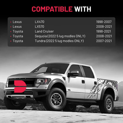 2" 5x150 Hubcentric Wheel Spacers for 2008–2021 Toyota Sequoia (14x1.5)