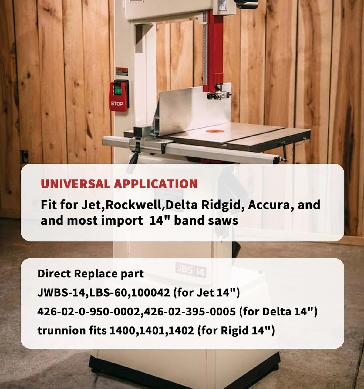 14" Bandsaw Trunnions Kit w/Scale for Delta Rockwell Grizzly (Fits 14" Band Saws)