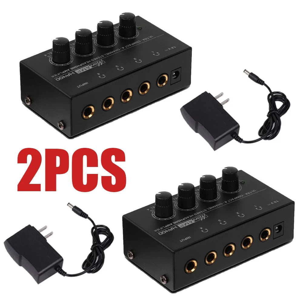 2X HA400 Ultra-Compact Stereo Headphone Amplifier 4-Way