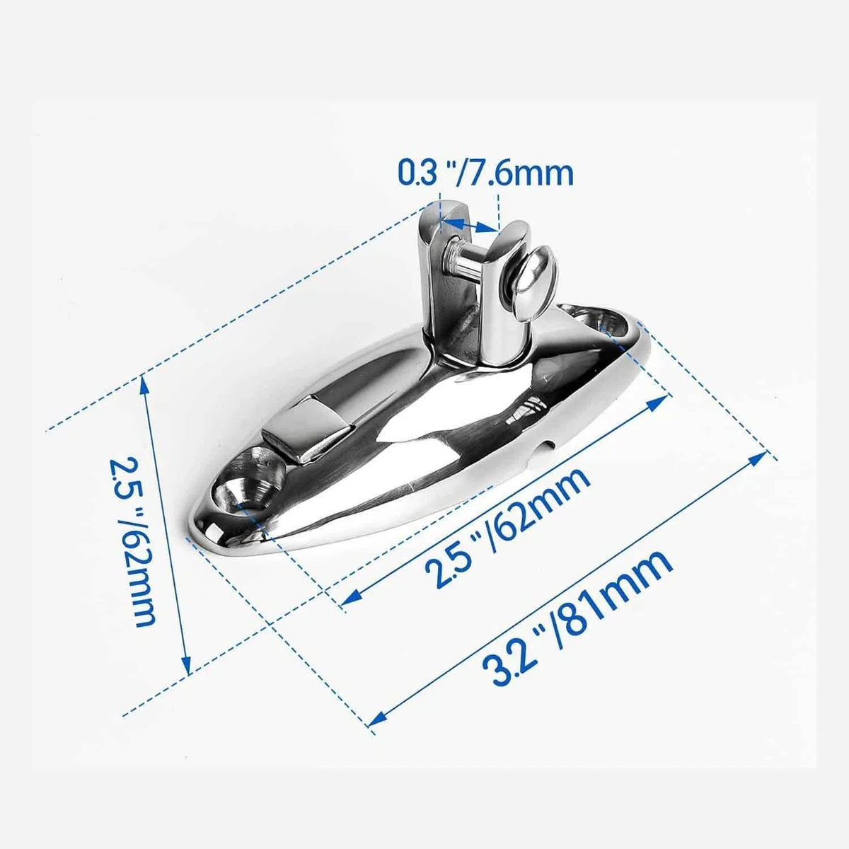 Quick Release Marine Hinge 82mm 92mm 316 Stainless Steel for Bimini Top