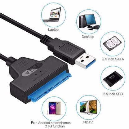 2X USB 3.0 to 2.5" SATA III Hard Drive Adapter Cable for