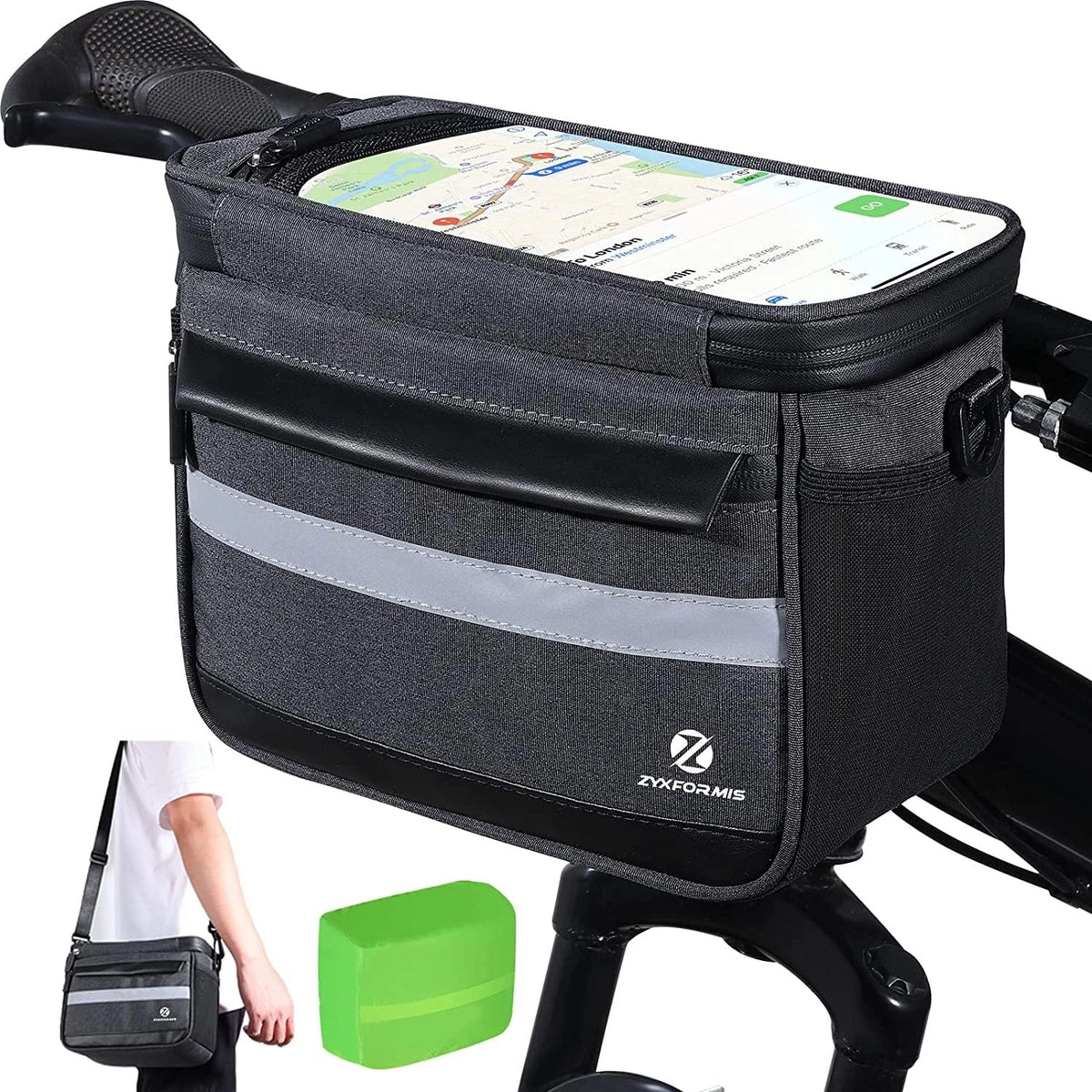 6L Bike Handlebar Bag for Cycling (Universal Fit)