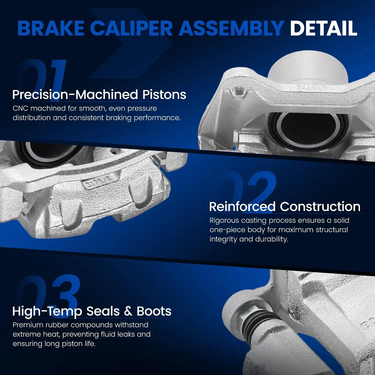 2X Front Brake Calipers with Bracket for Hyundai Sonata, Kia Optima (2011–2015)