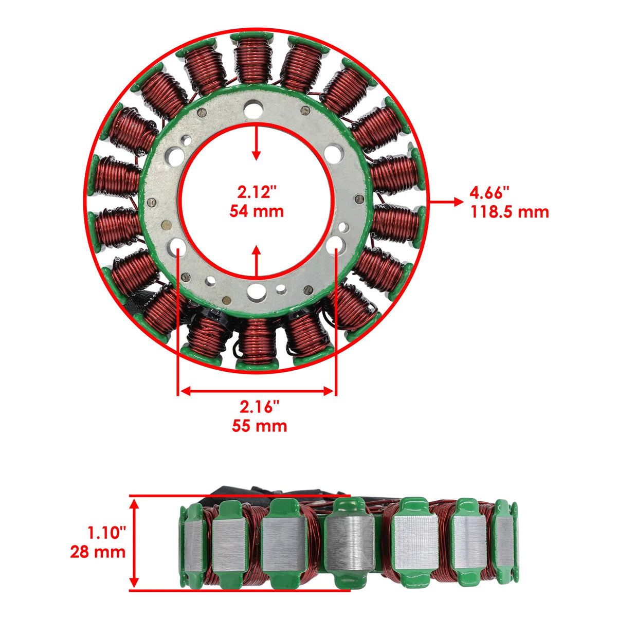 Stator for Honda VT750DCA VT750DCB Shadow Spirit (2003–2007) ST243 - LAR, 31120-MBA-004, 31120MBA004