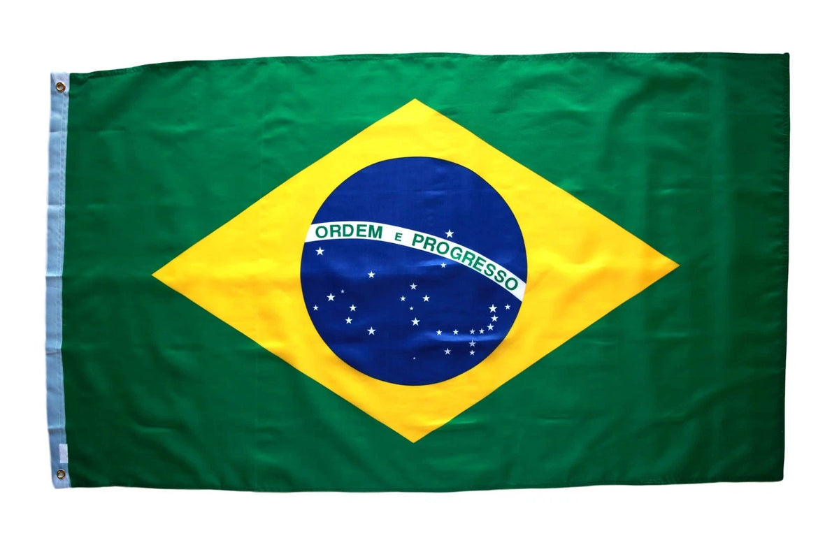 3x5 Brazil Flag Polyester with Brass Grommets for Outdoor Use