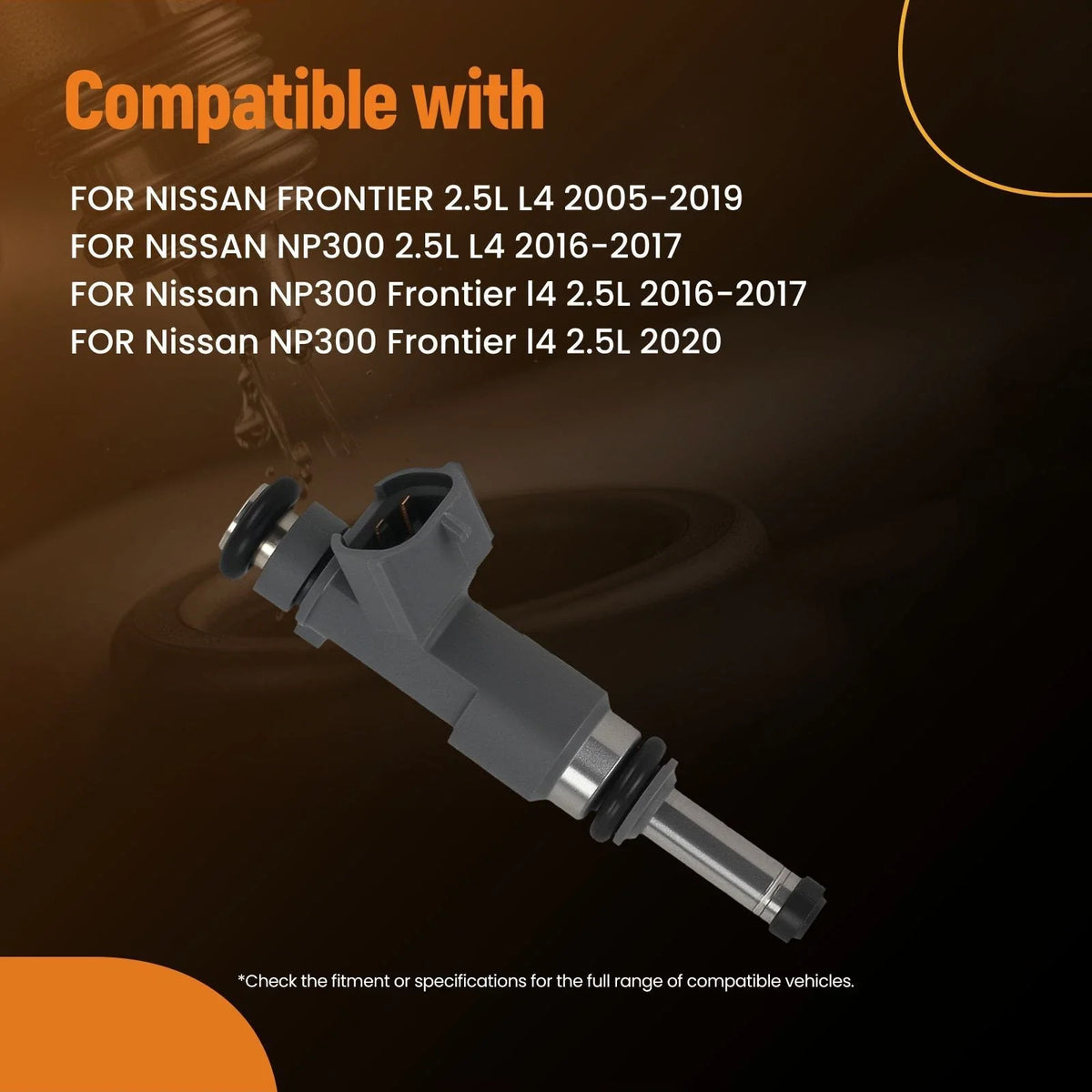 Set of 4 Fuel Injectors for Nissan Frontier 2.5L (2005–2019)
