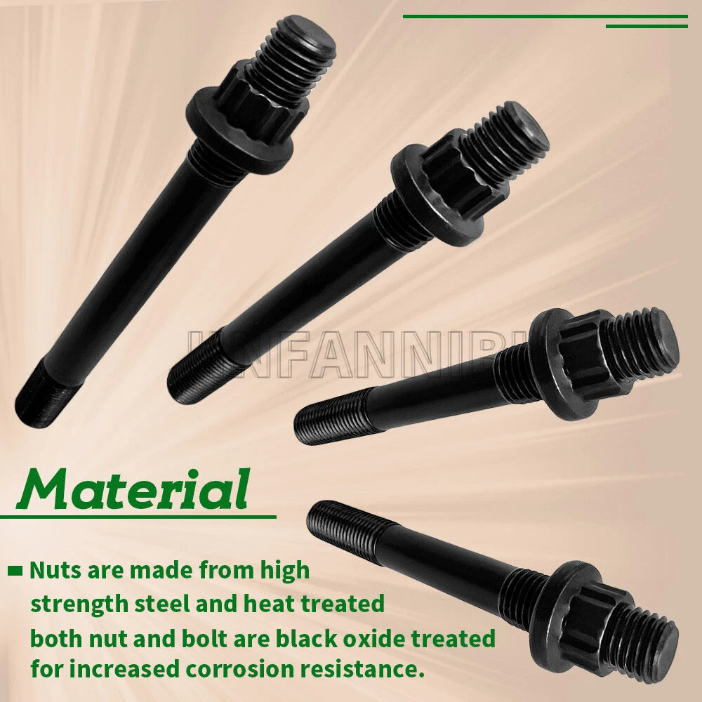 Heavy Duty Cylinder Head Studs Nut Kit for Honda Sportrax 400 TRX400EX (1999–2008) 30-33750