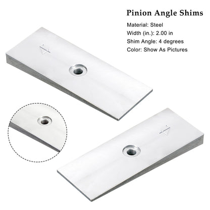 2X 2" Wide 4° Steel Leaf Spring Degree Shims for (C147-025-B)