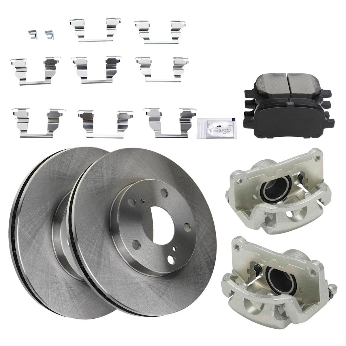2X Brake Kit with Calipers Front for Toyota Avalon Solara Lexus ES300 (18103676, S31050, P707)