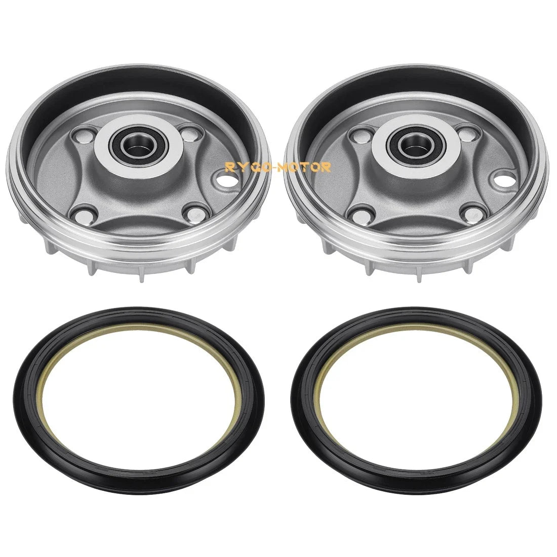 2 Front Brake Drum & Dust Seal for Honda Rancher 350 TRX350TE TRX350TM (2000–2006)