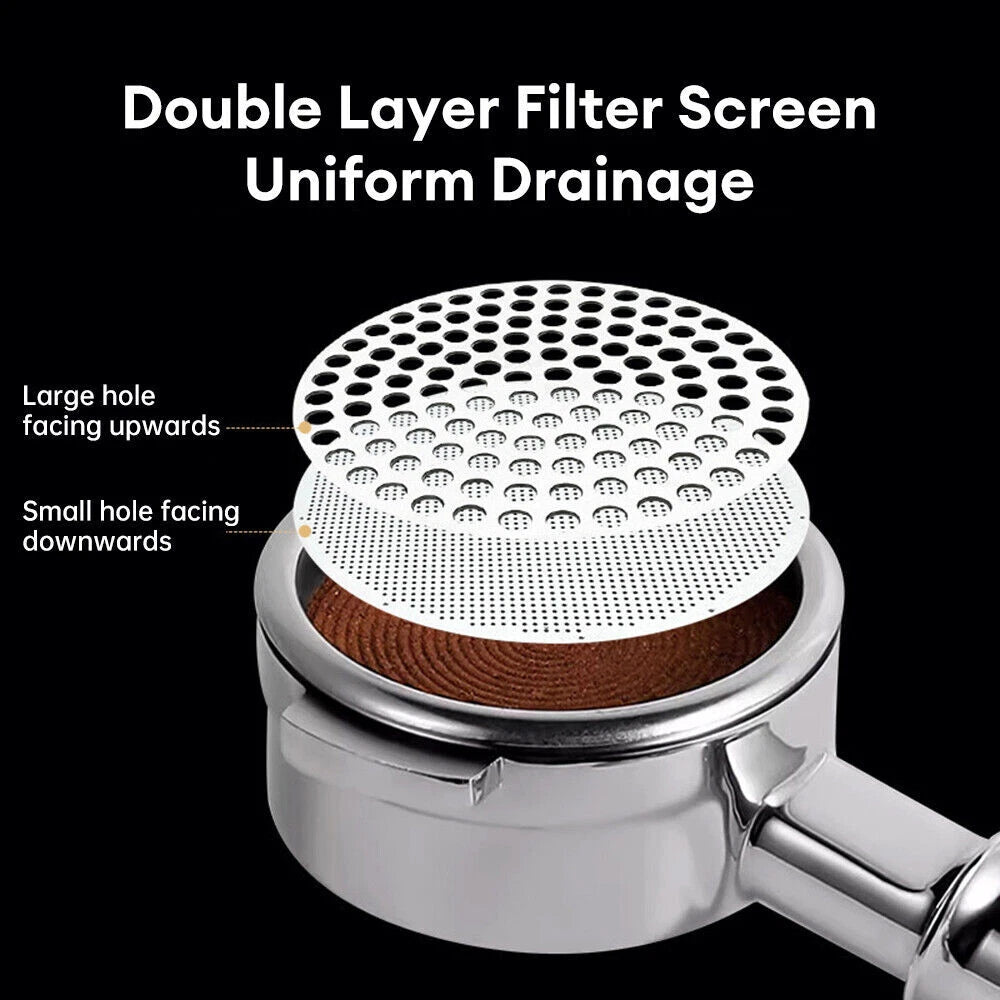2Pcs Stainless Steel Coffee Machine Filter Separator 51mm Reusable