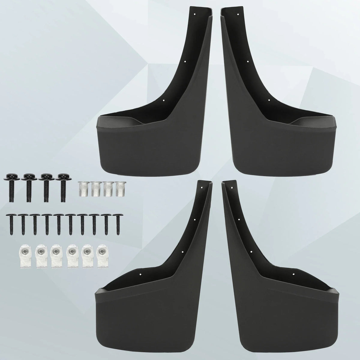 Set of 4 Splash Guards & Mud Flaps for Sierra 1500 2500 3500 HD (2014–2019)