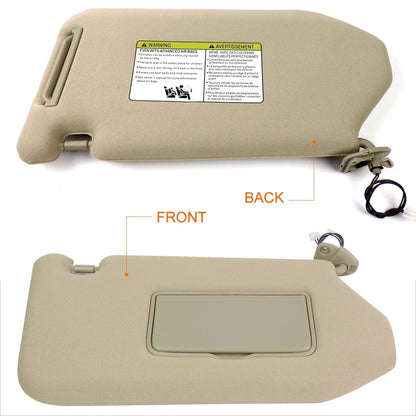 Passenger Side Sun Visor w/Vanity Light for Pathfinder QX60 (2013–2014)