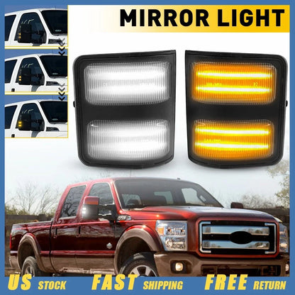 Side Mirror Signal Light for Ford F350 F250 Super Duty (2008–2016) - LED Amber