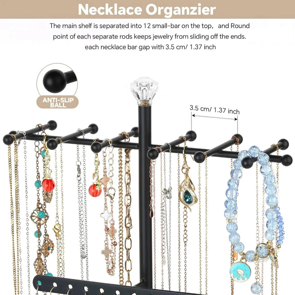 Jewelry Organizer Stand for Necklace Holder (3-Tier)