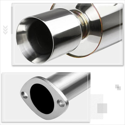 4" Rolled Tip Muffler Catback Exhaust System for Honda Civic (1992–2000)