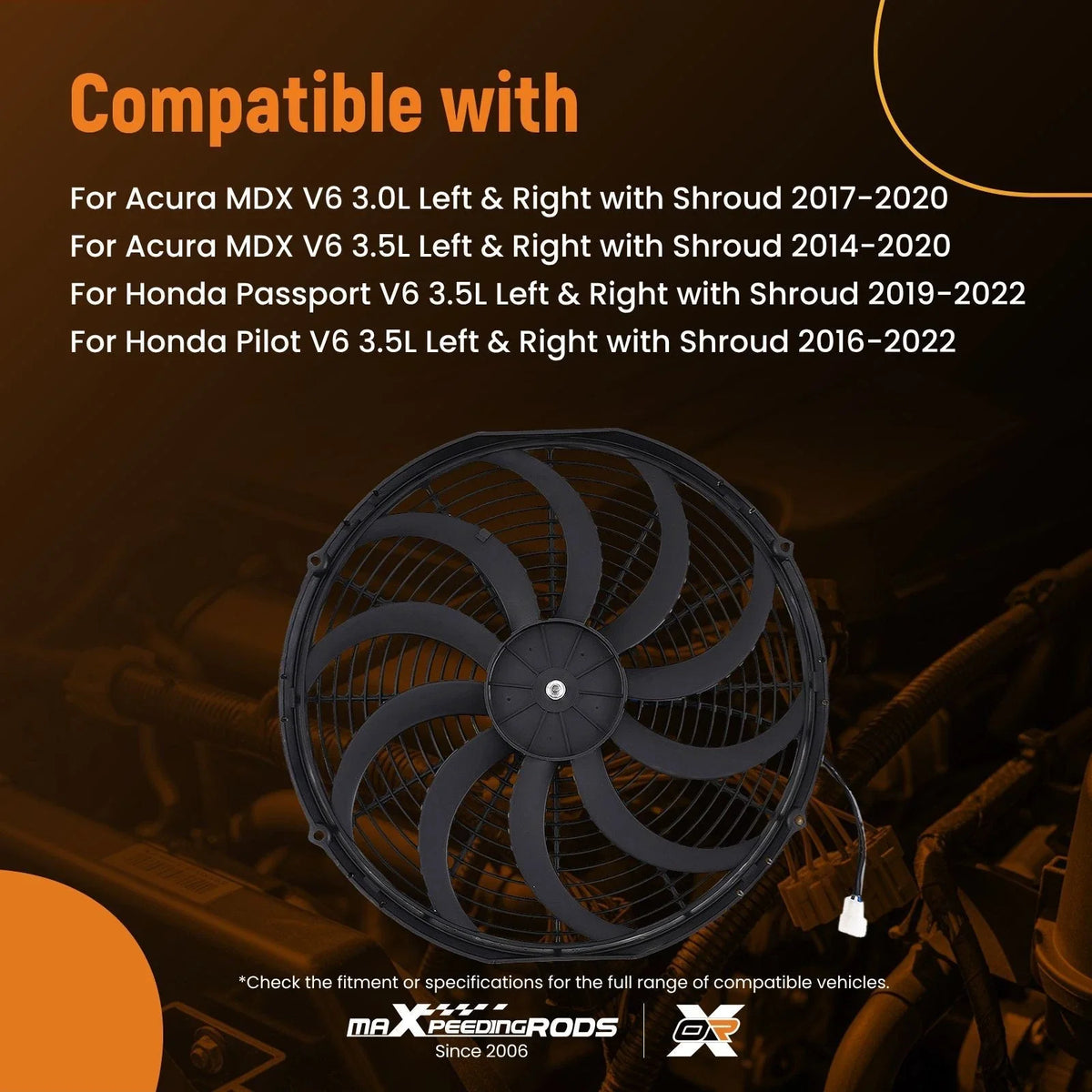 16" Electric Cooling Fan 3000CFM with Thermostat Kit for Universal Application
