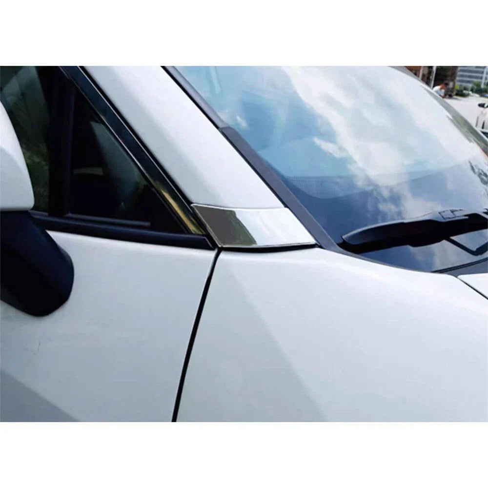 Front Door Side Window A Pillar Cover Trim Chrome for 2019-24 Toyota RAV4