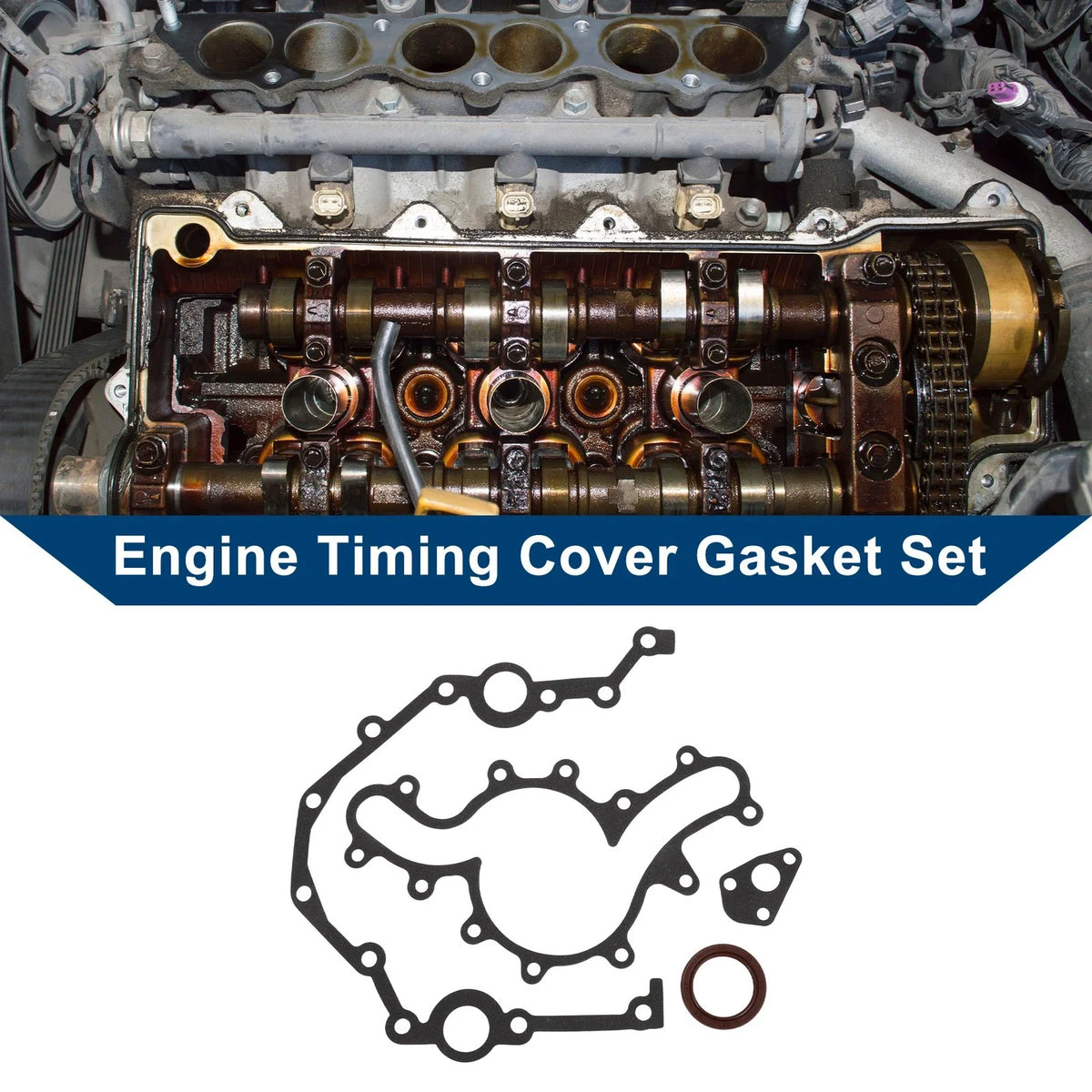 Set of 1 Engine Timing Cover Gasket TCS45291 for Ford Ranger (1990–2000)