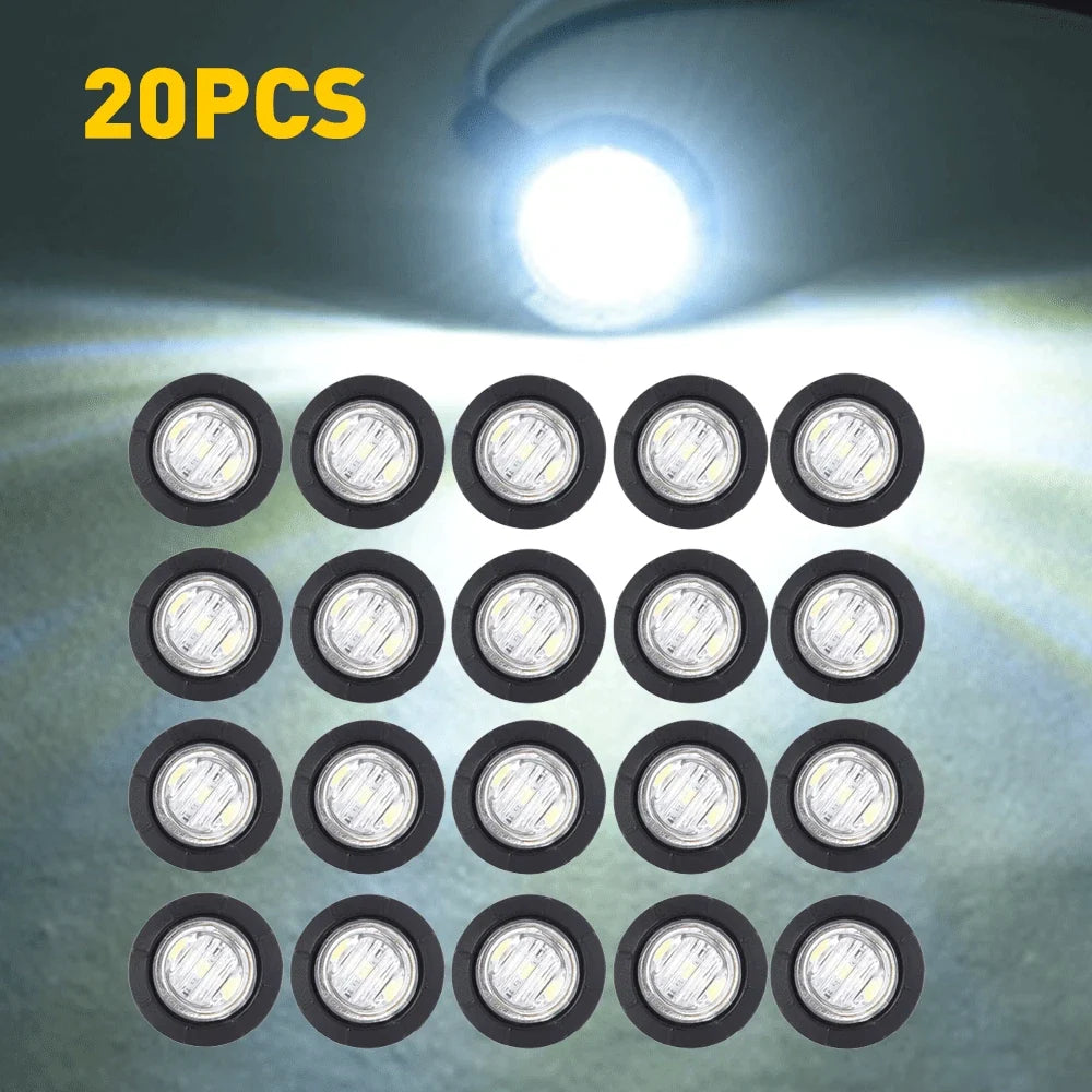 20X LED Side Marker Bullet Light for Trailer Truck (12V)