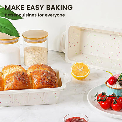 2X Silicone Bread Loaf Pan with Metal Reinforced Design