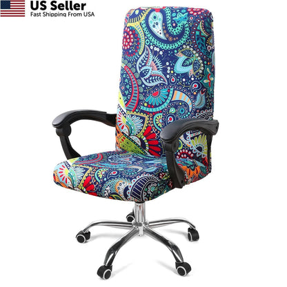 Stretch Printed Office Computer Chair Covers for Office Chairs