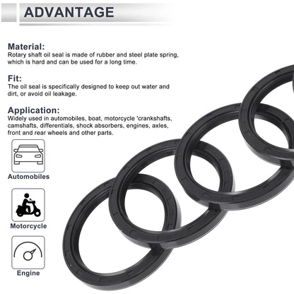 Set of 5 Oil Seal Ring for Rotary Shaft 60x75x8mm NBR Rubber