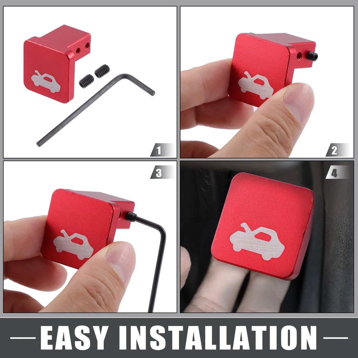 2X Hood Release Latch Handle Repair Kit for Honda CR-V (1997–2006) Red