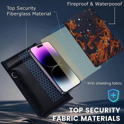 2X Faraday Bags for Phones and Car Key (Black)