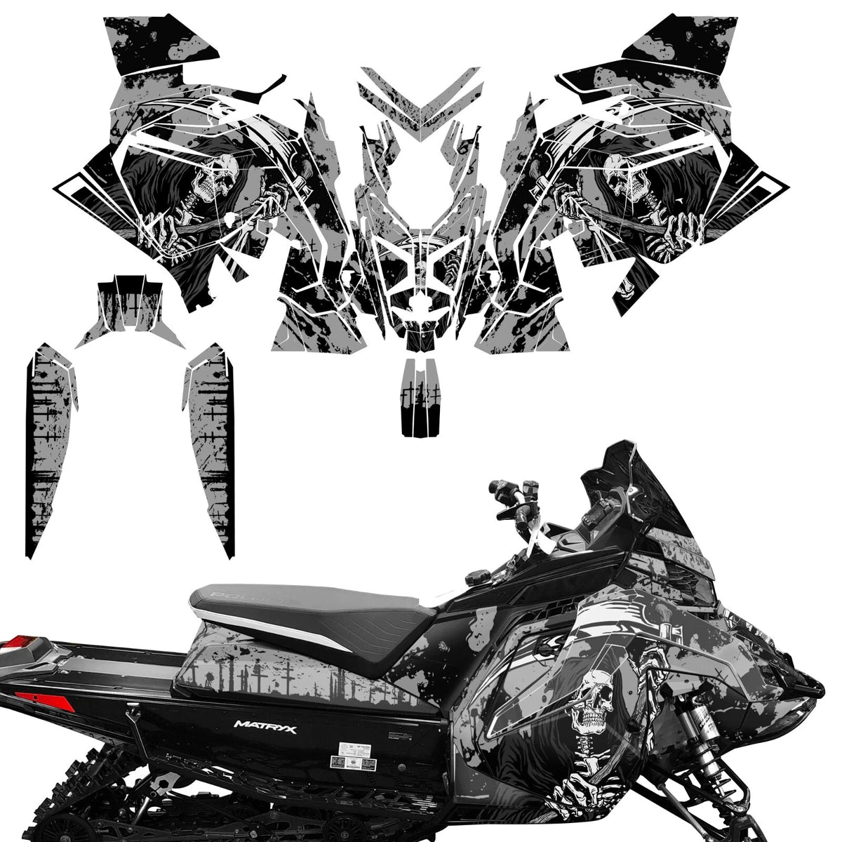 SLED Graphics Decals Stickers for Polaris Matryx Indy Assault (2020)