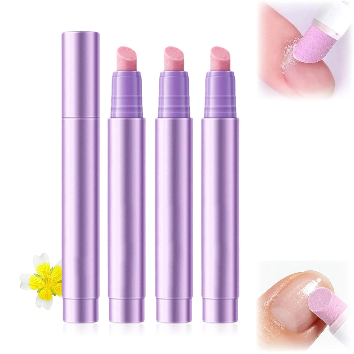 3Pcs Cuticle Oil Pusher Pen Set for Nail Care (No Year Range)