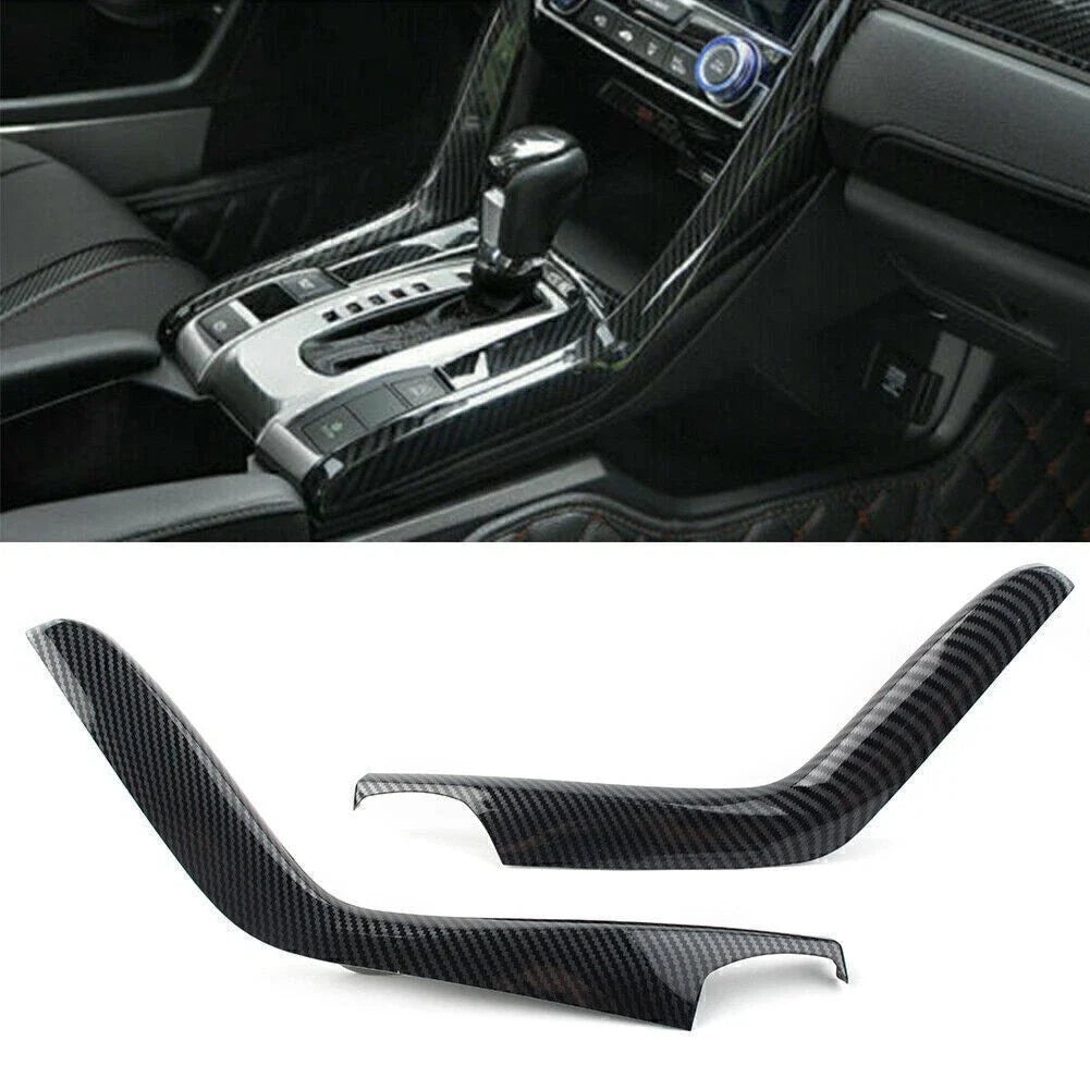 Carbon Fiber Gear Shift Panel Trim for Honda Civic (2016–2018)