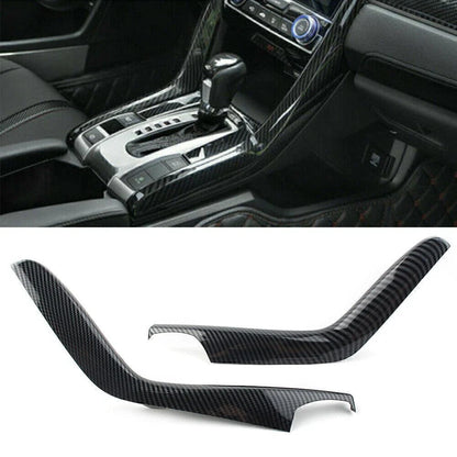 Carbon Fiber Gear Shift Panel Trim for Honda Civic (2016–2018)