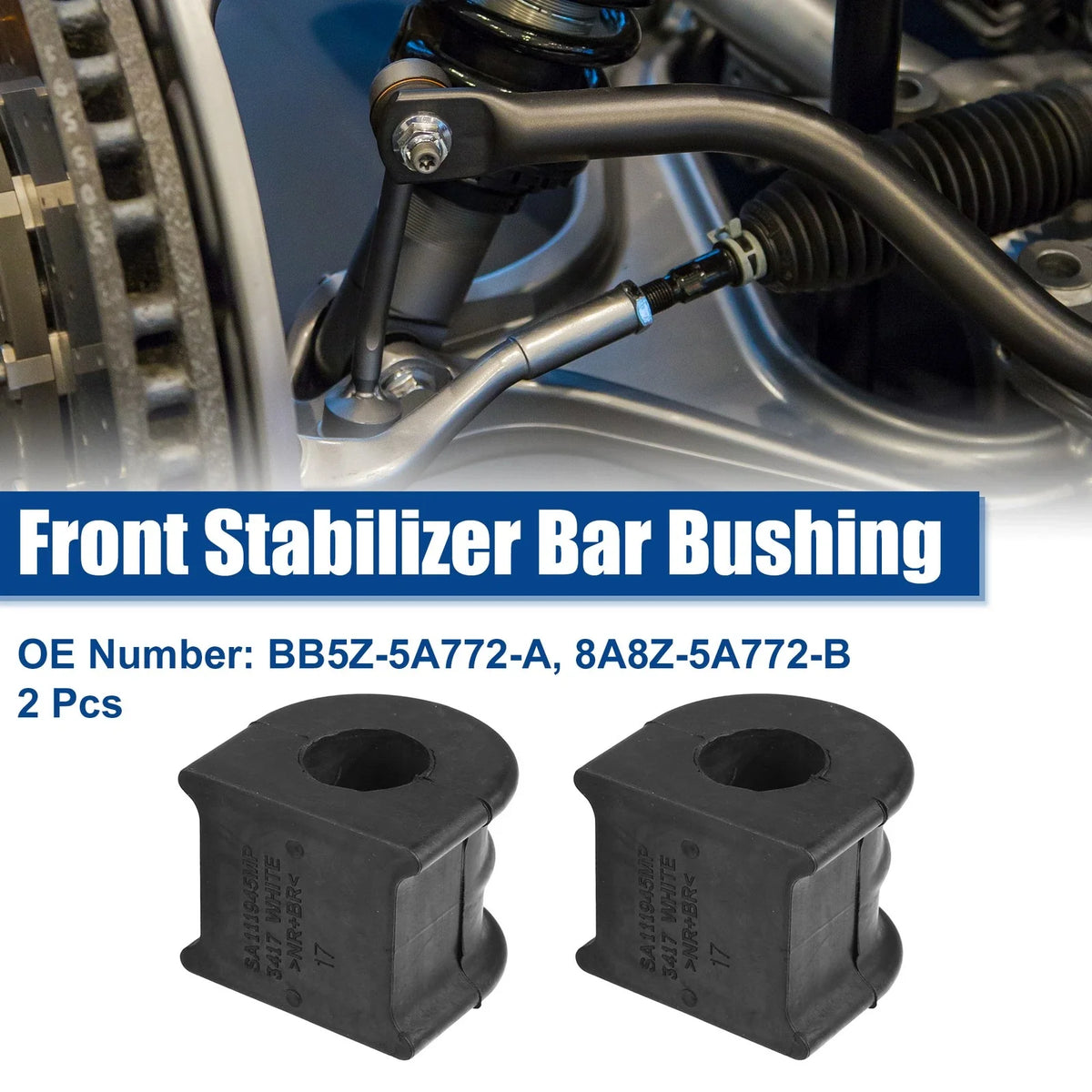 2X Rear Suspension Sway Bar Stabilizer Shaft Bushing for Ford Explorer (2011–2019)