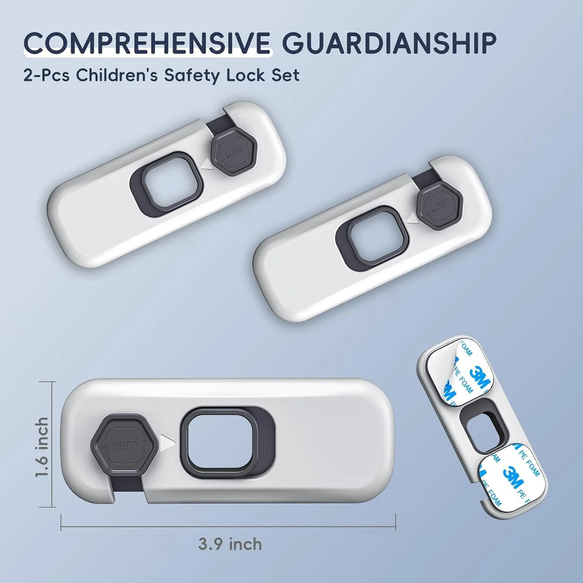 2-Pack Child Proof Refrigerator Locks for Safety