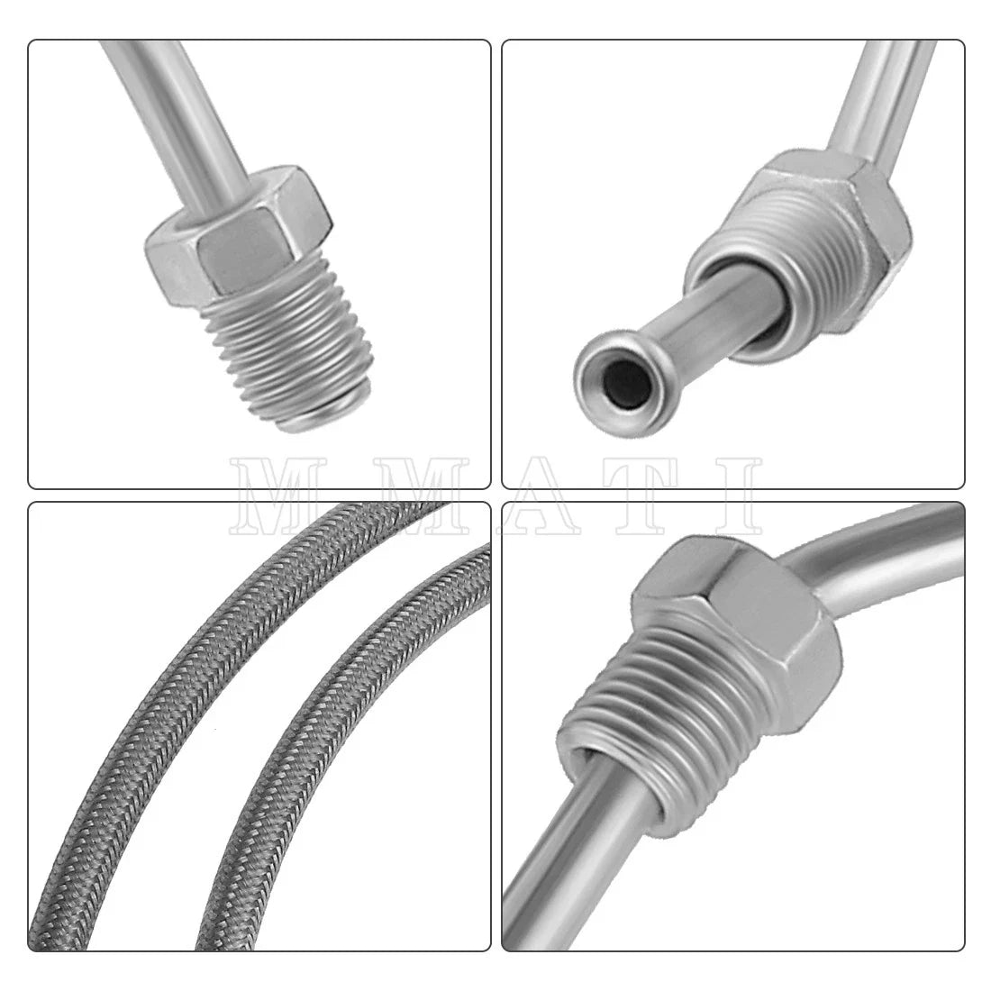 Braided Rear Right Brake Line for Polaris Ranger 570 900 1000 Crew XP (2015–2023) 1911736