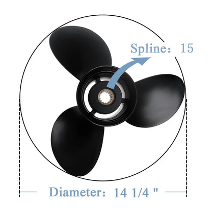 Propeller 3 Blade RH 14 1/4 x 21 for Mercury Mariner (135-350HP) 48-832832A45