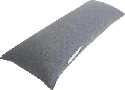 100% Jersey Cotton Body Pillow Cover with Zipper for Luxury Soft Comfort