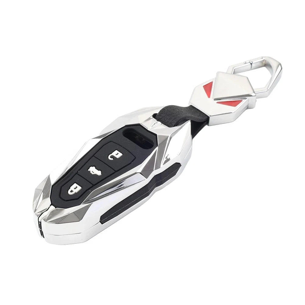 Key Fob Case Shell Cover for Audi A3 A6 A7 A8 Q7 Q8 S6 S7 S8 e-tron (Silver)