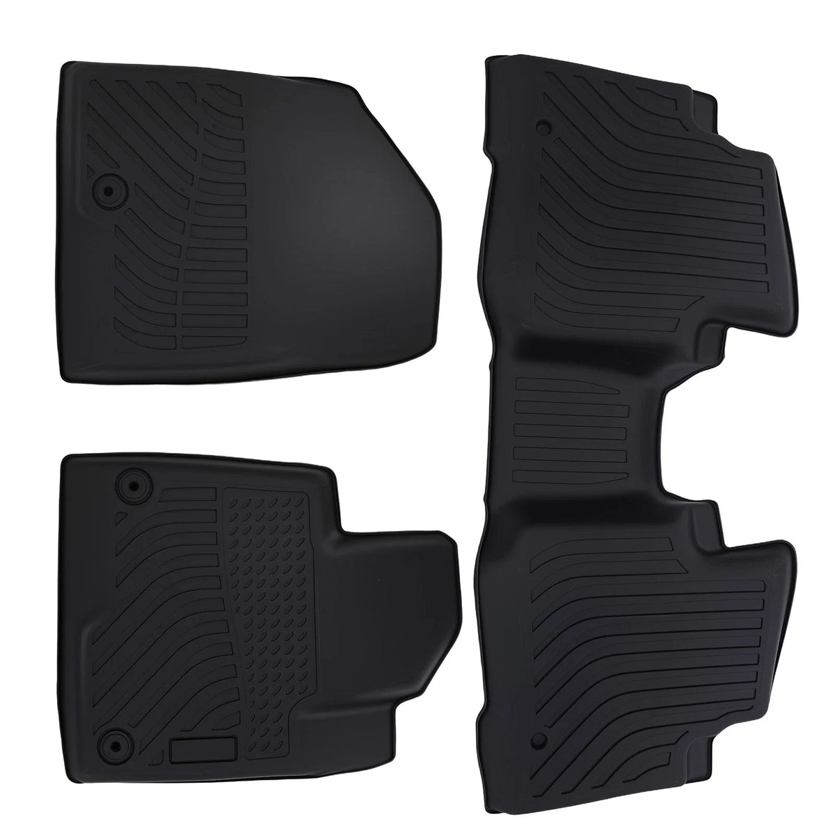 Black TPE Floor Mats for Hyundai Santa Fe Sport (2013–2018) Waterproof